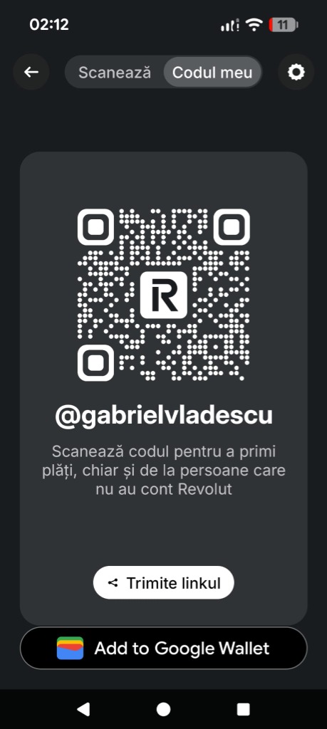 Cod QR Revolut Gabriel Vlădescu